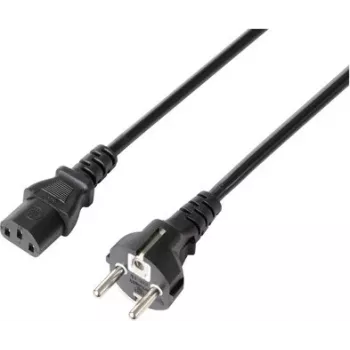 Sygonix SY-5243888 3m Schuko to IEC C13 toitekaabel, H05VV-F 3G0.75, 10A/250V, must