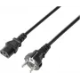 Sygonix SY-5243888 3m Schuko to IEC C13 toitekaabel, H05VV-F 3G0.75, 10A/250V, must