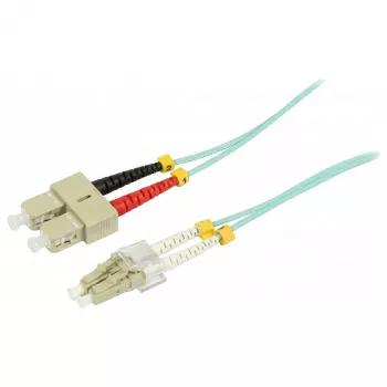 SYNERGY21 Fiiberoptiline ühenduskaabel 10m LC-SC Duplex 50/125µm OM3 LSZH Aqua 2mm