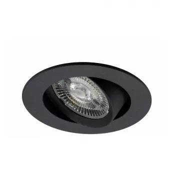 SYNERGY21 Helios LED Recessed Ceiling Spotlight Black Round Tiltable Warm White 5W 400lm 2700K