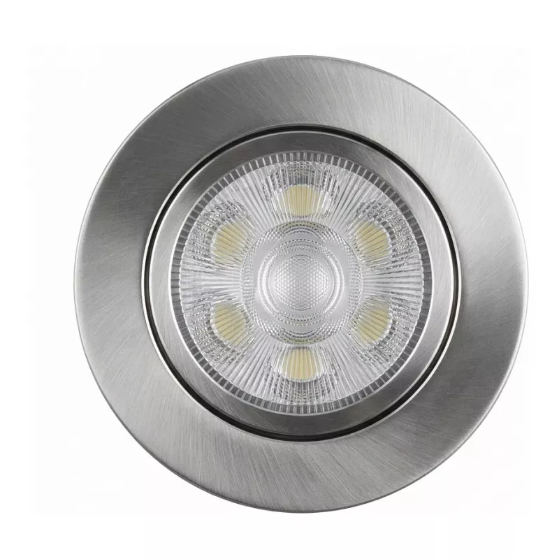 SYNERGY21 LED süvistatav laevalgusti Helios Silver - ümmargune + pööratav - soe valge