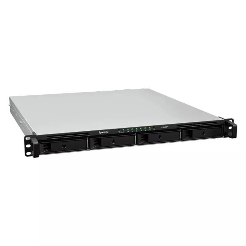 Synology RackStation RS826RP+ 1U räki-NAS 4 kettasahtliga, AMD Ryzen V1500B, 4GB DDR4 ECC, 4x 1GbE, dubleeritud toiteplokk