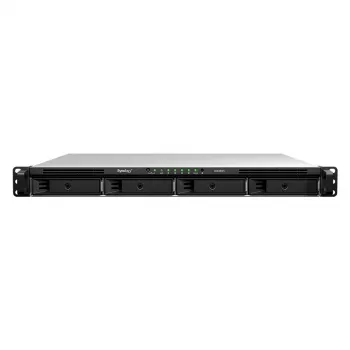 Synology RS826RP+ 4-kohaline 1U riiulikinnitusega NAS, AMD Ryzen V1500B, 8GB DDR4 ECC, 4x 1GbE, redundantne toiteplokk