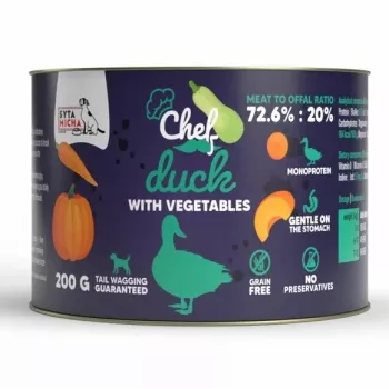 SYTA MICHA Chef pardiliha köögiviljadega mono märg koeratoit 200g