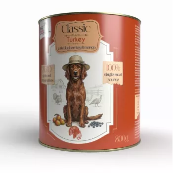 Syta Micha Classic märg koeratoit kalkuniga, marjade ja mangoga - 800g konserv