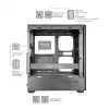 TACENS MARS MC-QUANTUM Mid-Tower ATX korpus 3x120mm FDB ventilaatoriga + 1x120mm ARGB ventilaator, USB-C, karastatud klaas, must