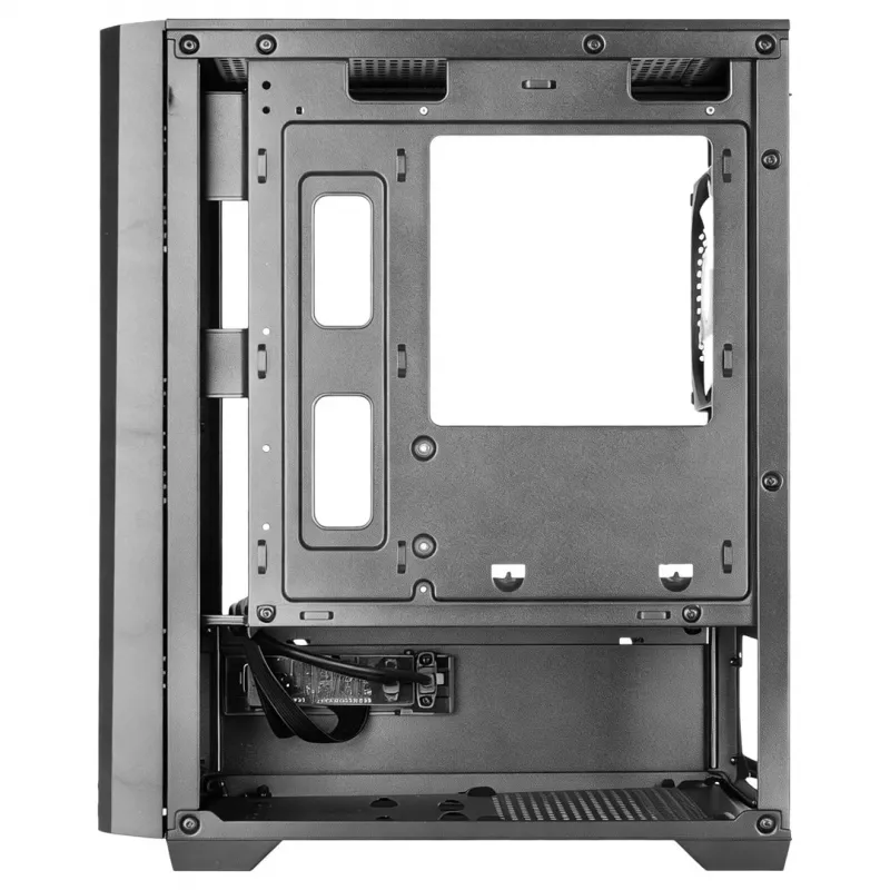 TACENS MARS MC-QUANTUM Mid-Tower ATX korpus 3x120mm FDB ventilaatoriga + 1x120mm ARGB ventilaator, USB-C, karastatud klaas, must