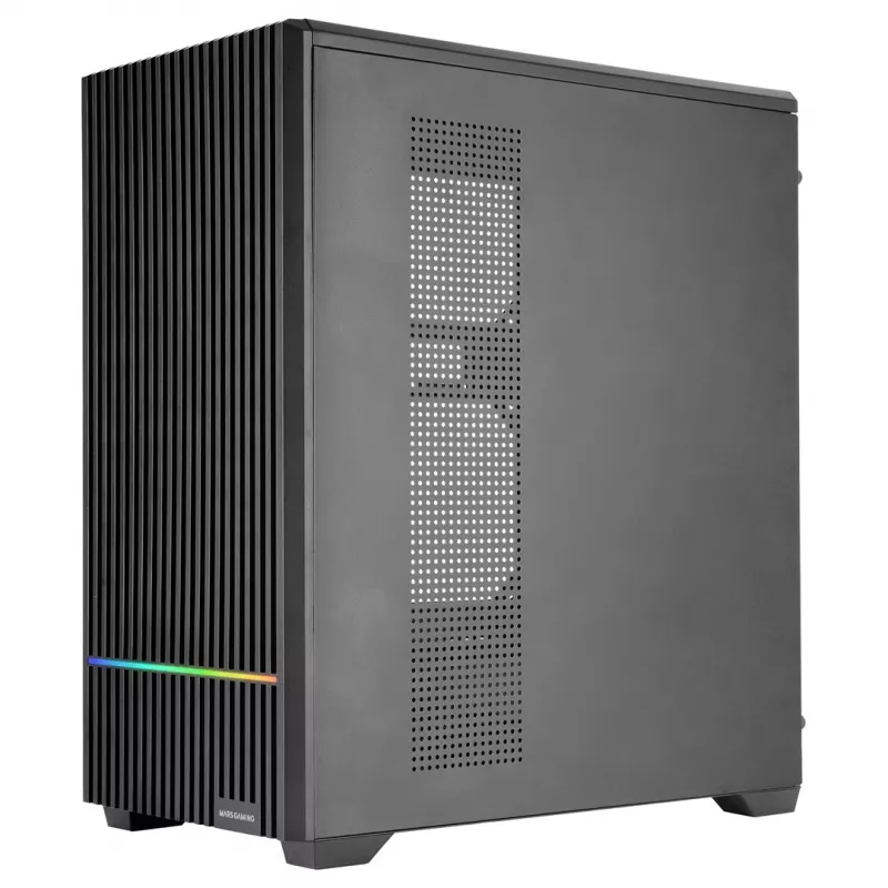 TACENS MARS MC-QUANTUM Mid-Tower ATX korpus 3x120mm FDB ventilaatoriga + 1x120mm ARGB ventilaator, USB-C, karastatud klaas, must