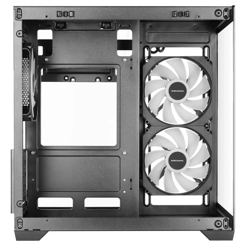 TACENS MARS MC-VIEW3 Micro-ATX korpus 3x ARGB ventilaatoriga, USB-C, karastatud klaas