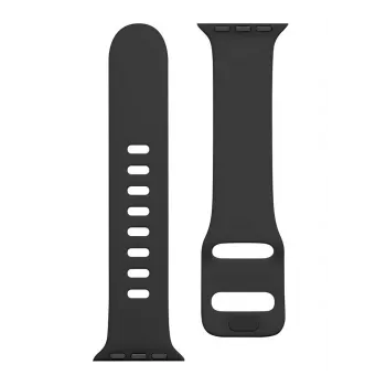 Taktikaline Apple Watch 38/40/41mm silikoonrihm pandlaga must