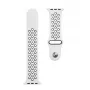 Taktikaline Apple Watch 42/44/45mm kahekordne silikoonrihm valge must