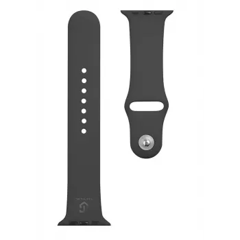 Taktikaline Apple Watch 42/44/45mm silikoonrihm must