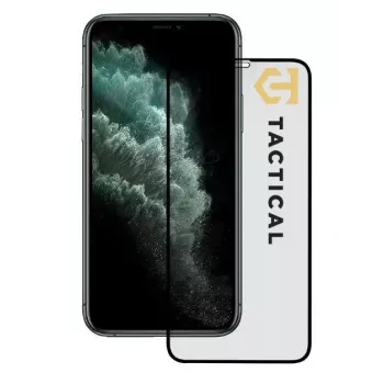 Taktiline karastatud klaasist ekraanikaitse Apple iPhone 11 Pro, XS, X jaoks - 9H, 2.5D, täisliim, must