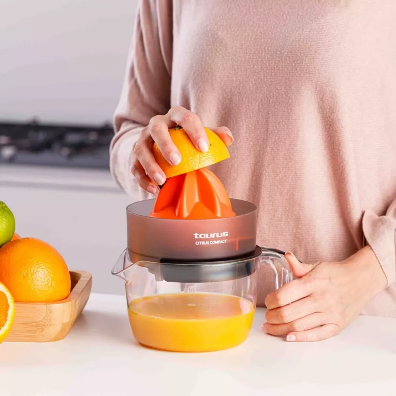 Taurus CITRUS COMPACT Elektriline tsitrusemahlapress 30 W Must, Oranž, Läbipaistev