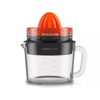 Taurus Citrus Glass Elektriline Tsitrusepress 30 W 1 L Klaasist Kann Must Punane Läbipaistev