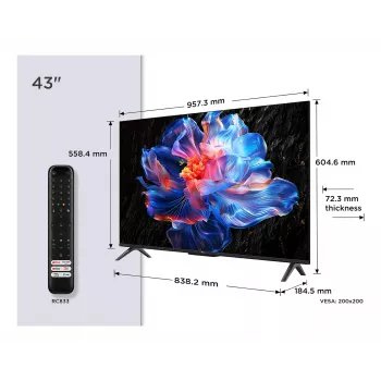 TCL 43P6K 43 tolli LED 4K UHD Google TV 60Hz Smart TV