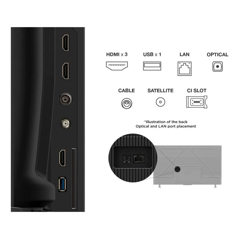 TCL 50P6K 50-tolline (127 cm) 4K Ultra HD LED Smart TV Google TV, HDMI, VESA 200x200, LAN ja Wi-Fi-ga