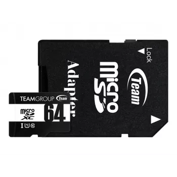 Team Group GO Card microSDXC 64 GB Class 10 UHS-I U1 koos SD-adapteriga