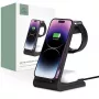 Tech-Protect A8 10W 3-in-1 Wireless Charging Stand for Smartphone, Headphones, Smartwatch - Black