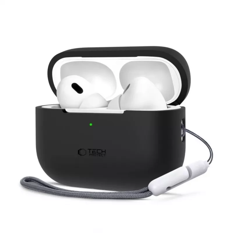 Tech-Protect Apple AirPods Pro 1 / 2 Silikoonkest Must