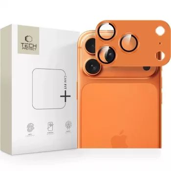 Tech-Protect CamFull Fit kaamera objektiivi kaitse Apple iPhone 17 Pro Max jaoks - Kosmiline oranž