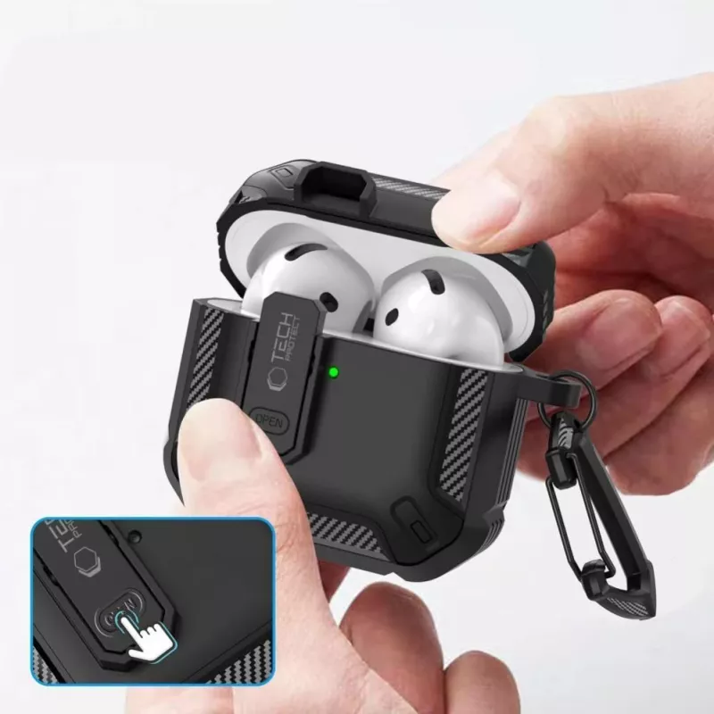 Tech-Protect Carbonox Case for AirPods 4 - Must