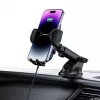 Tech-Protect CM15W-V1 Universaalne autotelefonihoidja 15W Qi-juhtmevaba laadijaga armatuurlauale ja õhutusavale - must