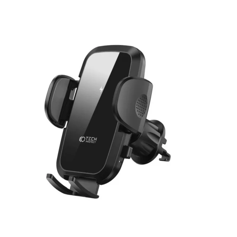 Tech-Protect CM15W-V1 Universaalne autotelefonihoidja 15W Qi-juhtmevaba laadijaga armatuurlauale ja õhutusavale - must
