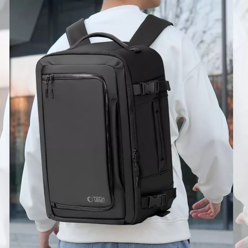 Tech-Protect Defender S50 Seljakott Ryanair & Wizzair jaoks, 20L sülearvuti - Must
