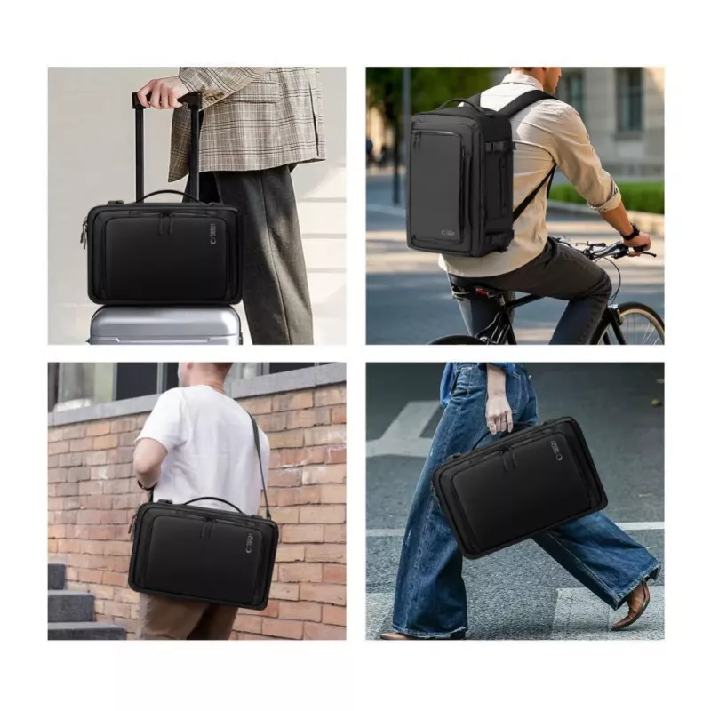 Tech-Protect Defender S50 Seljakott Ryanair & Wizzair jaoks, 20L sülearvuti - Must