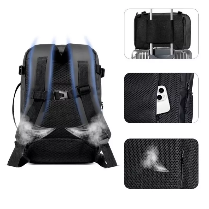 Tech-Protect Defender S50 Seljakott Ryanair & Wizzair jaoks, 20L sülearvuti - Must