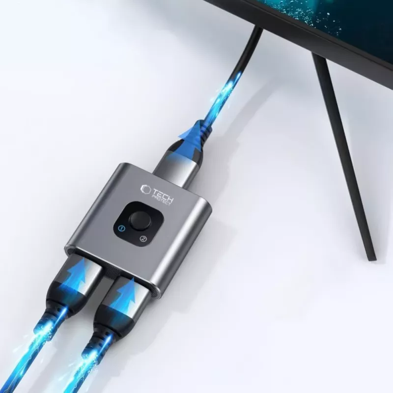 Tech-Protect HB07 USB-C Hub Adapter 2-in-1 HDMI 4K 60Hz - Gray