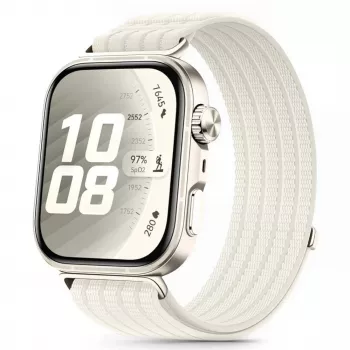 Tech-Protect nailonist rihm Huawei Watch Fit 3 / 4 / 4 Pro / 5 / 5 Pro jaoks - valge