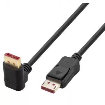 Techly DisplayPort 1.4 kaabel M/M 4K@120Hz 2m must ühe nurga all ICOC-DSP-A14-020NT9