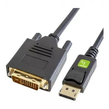 Techly ICOC-DSP-C12-010 DisplayPort 1.2 to DVI-D 24+1 Active Converter Cable, 1080p, 1m, Must