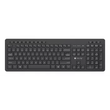 TECHLY Wireless RF 2.4GHz USB Keyboard UK Layout Chocolate Black