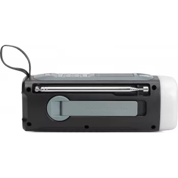 TechniSat kaasaskantav hädaolukorra raadio DAB+/FM, Bluetooth, päikesepaneel, käsivänt, akupank, LED-taskulamp, must (0000/2933)