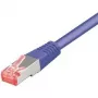 TECLINE Cat 6 S-STP (PIMF) patch-kaabel, RJ45, violetne, 25 m, peenike snagless-kaitsekate 71525V