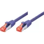 TECLINE Cat 6 S-STP PIMF paigalduskaabel, violetne, 0,5 m, õhuke paindekaitse 71500V