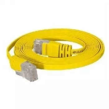 TECLINE Cat.6 U/UTP lame kollane patch-kaabel 7,5m – ülilame vaiba ja põrandaliistu alla 77807y