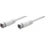 TECLINE Wentronic Goobay SAT-ühenduskaabel, 100% varjestatud, valge, 7,5 m - F-pistik F-pistikule (50740)