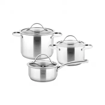 TEESA COOK EXPERT MASTER 6-osaline roostevabast terasest pottide ja pannide komplekt kaantega, induktsioonile sobiv