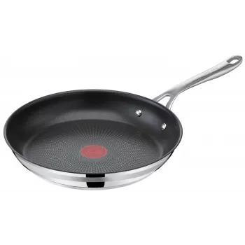 TEFAL Cook Smart Frying Pan by Jamie Oliver, Stainless Steel, 28 cm, Black