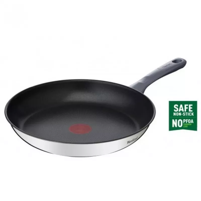 Tefal Daily Cook G7300455 24 cm praepann, roostevaba teras, Titanium 2X mittenakkuva, termo-signaal, kõikidele pliitidele