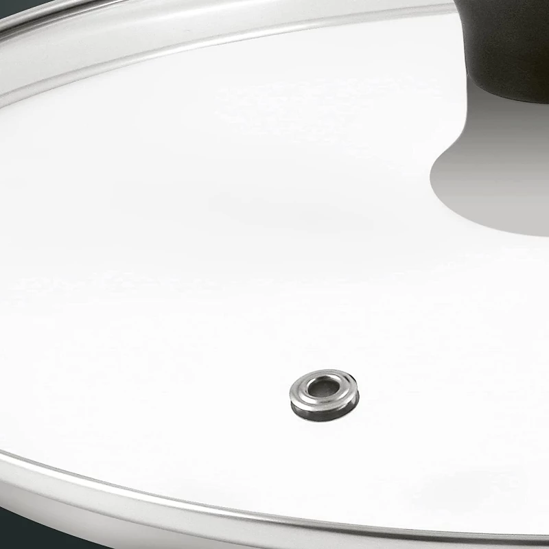 Tefal klaasist kaas Ø30cm – karastatud klaasist kööginõude kaas aurutusavaga, roostevabast terasest servaga, nõudepesumasinas pestav