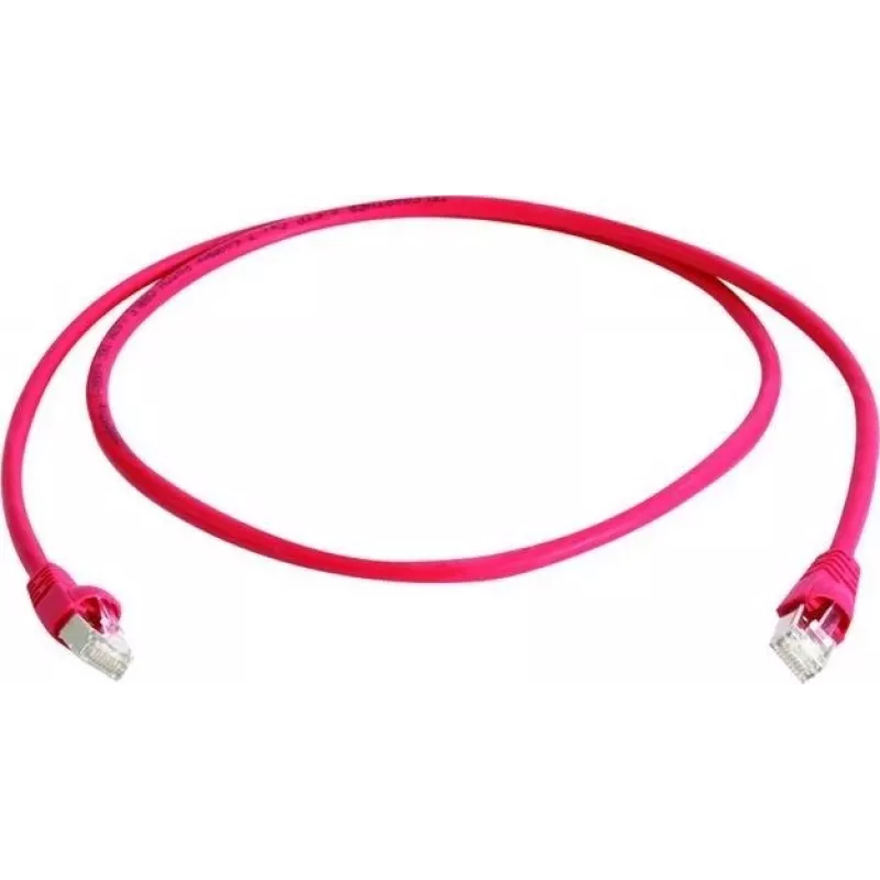 Telegärtner 100008775 RJ45 patch-kaabel CAT 5e F/UTP 5,0 m punane leegiaeglustatud paindekaitsega