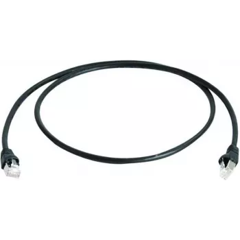 Telegärtner 100008948 CAT 5e F/UTP RJ45 patch-kaabel, 7,5 m, must, tuleaeglustiga, paindekaitsega