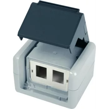 Telegärtner AMJ-SL 2-porti RJ45 pealepandav pesa Cat.6A varjestatud, puhtvalge