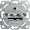 Telegärtner AMJ45 andmesisendusmoodul, 2-pordiline RJ45, Cat.6A varjestatud, 10G, tööriistavaba IDC, tsinkkorpus