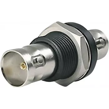 Telegärtner BNC läbiviiguadapter emane-emane 50 Ohm paneelipaigaldus, nikeldatud messing, DC-4 GHz